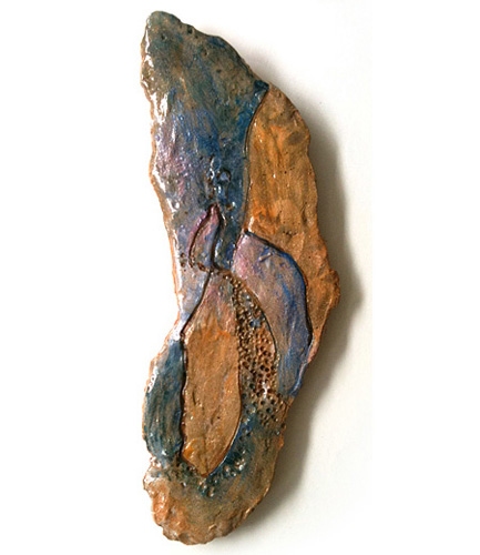 Isle of fungi  wing 45x17cm glazed stonware 2011